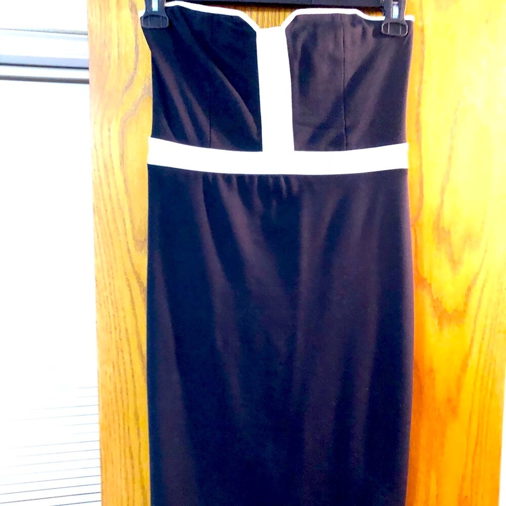 Express midi size women dress in dark blue